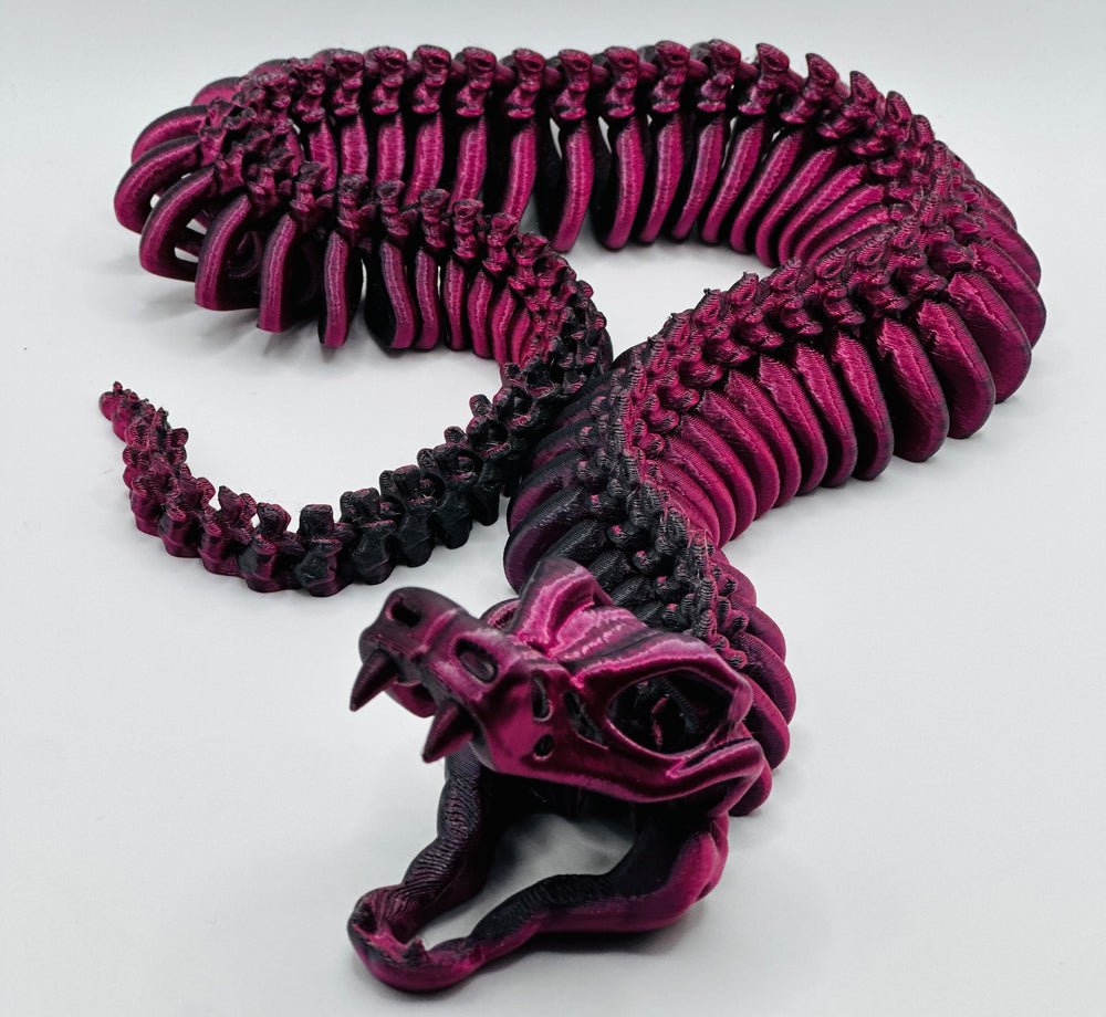 3D Printed Multicolor Skeleton Snakes – Creepy, Colorful, and Captivating
