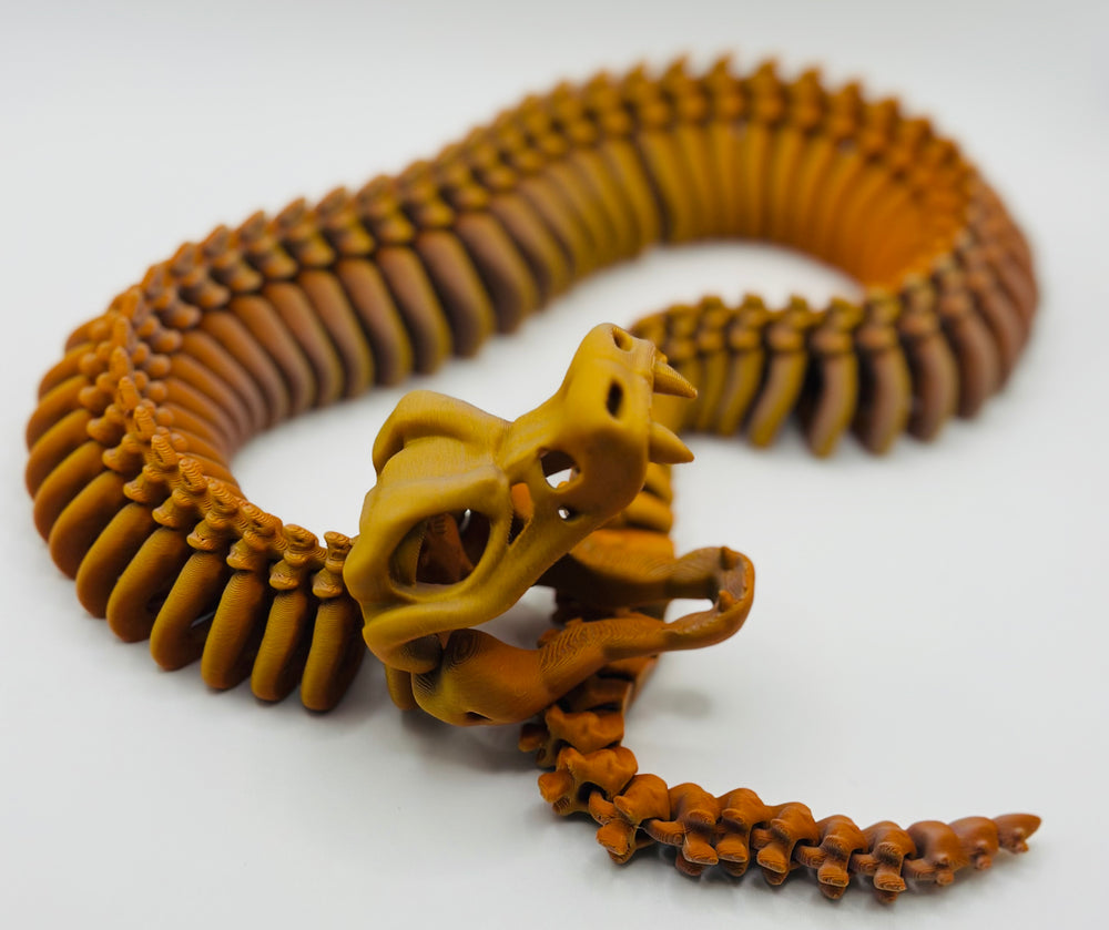 3D Printed Multicolor Skeleton Snakes – Creepy, Colorful, and Captivating