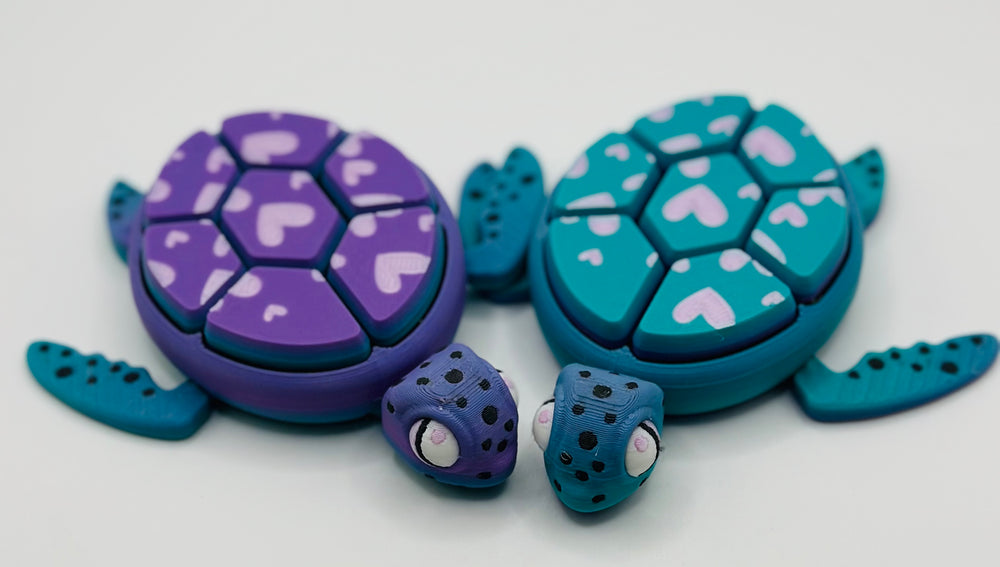 Sea Turtle Multi Clickers with Hearts