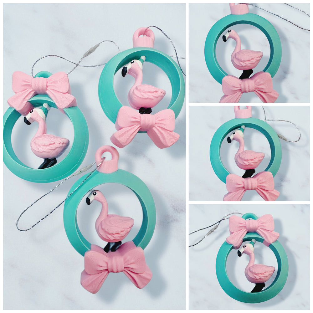Flamingo Christmas Ornaments