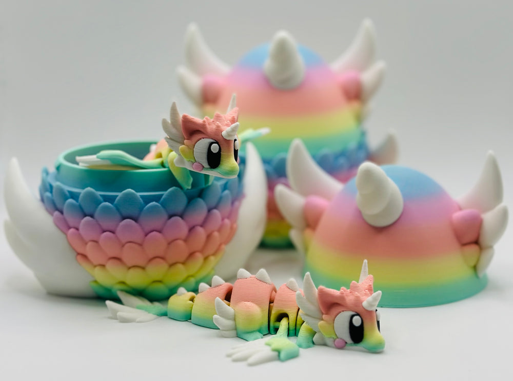Mini Pastel Dragon with Matching Egg